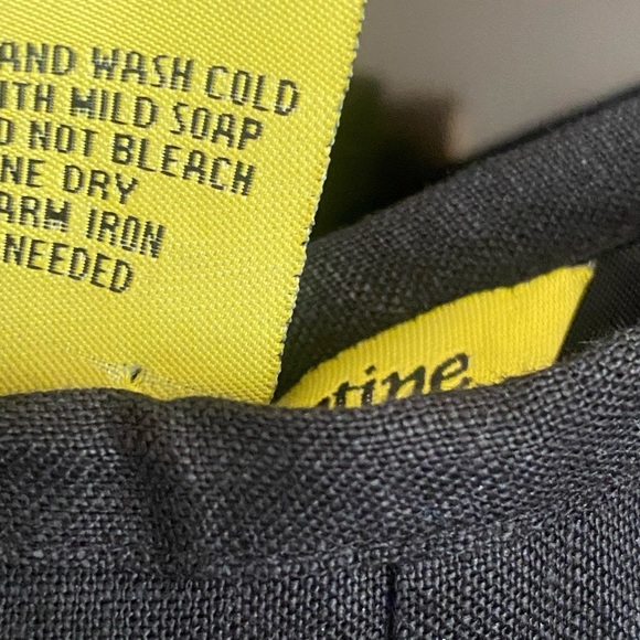 Nikki Valentine Irish Linen Black Sequin Embroidered Wide-Leg Crop Pants Size 10 - Picture 12 of 12